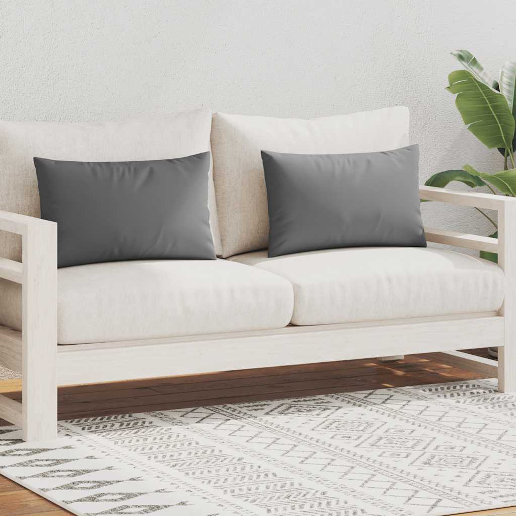 Vidaxl Outdoor -Kissen 60x40 cm grau 2 PCs