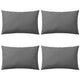 Vidaxl Outdoor -Kissen 60x40 cm grau 4 PCs