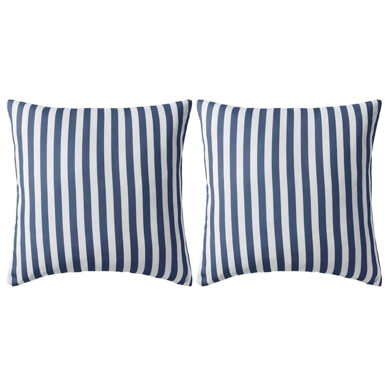 Vidaxl Outdoor -Kissen 45x45 cm gestreiftes Marineblau 2 PCs