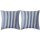 Vidaxl Outdoor -Kissen 45x45 cm gestreiftes Marineblau 2 PCs