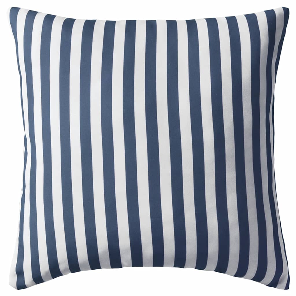 Vidaxl Outdoor -Kissen 45x45 cm gestreiftes Marineblau 2 PCs
