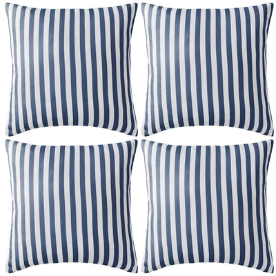 Vidaxl Outdoor -Kissen 45x45 cm gestreiftes Marineblau 4 PCs
