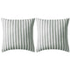 Vidaxl Outdoor -Kissen 45x45 cm gestreiftes grau 2 Stcs