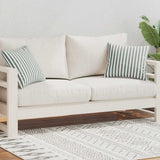 Vidaxl Outdoor -Kissen 45x45 cm gestreiftes grau 2 Stcs - afbeelding 1