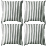 Vidaxl Outdoor -Kissen 45x45 cm gestreiftes grau 4 Stcs - afbeelding 2