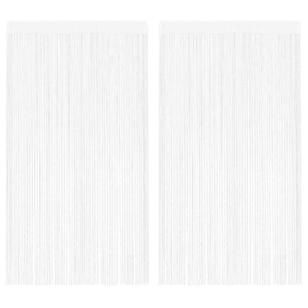 VIDAXL -Kabelvorhänge 2 PCs 100x250 cm Weiß