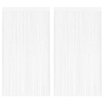 VIDAXL -Kabelvorhänge 2 PCs 100x250 cm Weiß