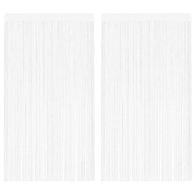 VIDAXL -Kabelvorhänge 2 PCs 100x250 cm Weiß