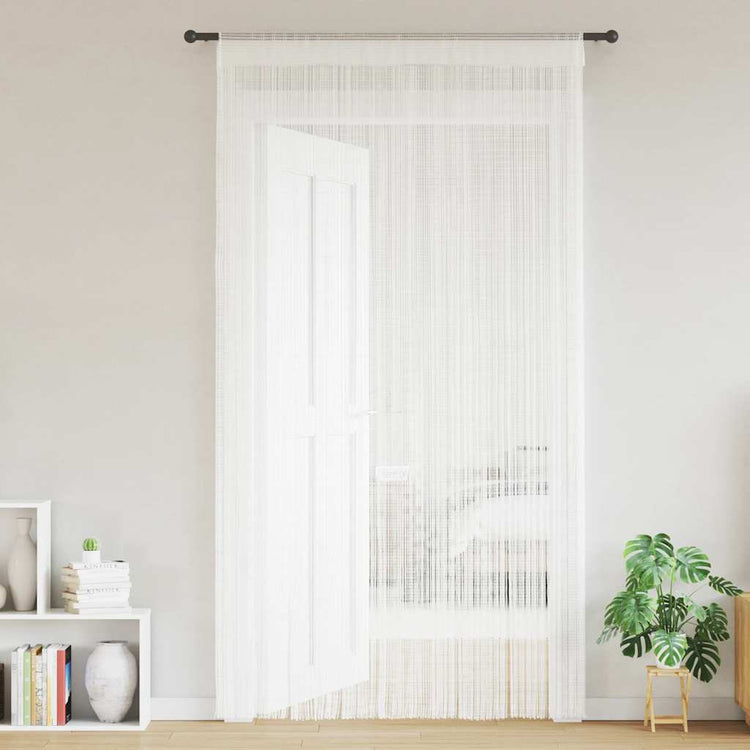 VIDAXL -Kabelvorhänge 2 PCs 100x250 cm Weiß