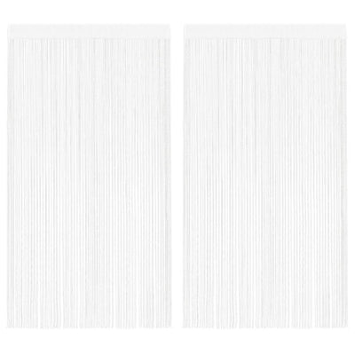 Vidaxl -Drahtvorhänge 2 ST 140x250 cm Weiß