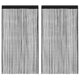 VIDAXL -Kabelvorhänge 2 PCs 100x250 cm Schwarz