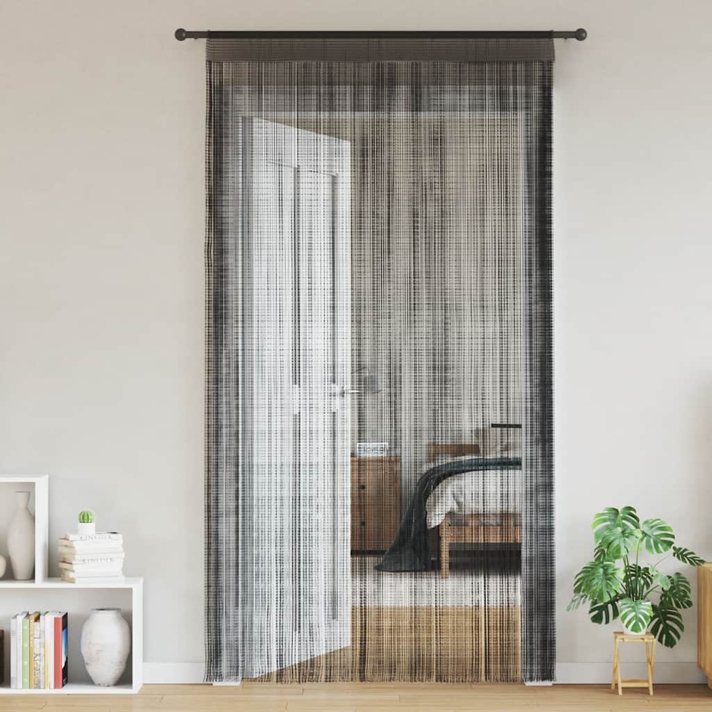 VIDAXL -Kabelvorhänge 2 PCs 100x250 cm Schwarz