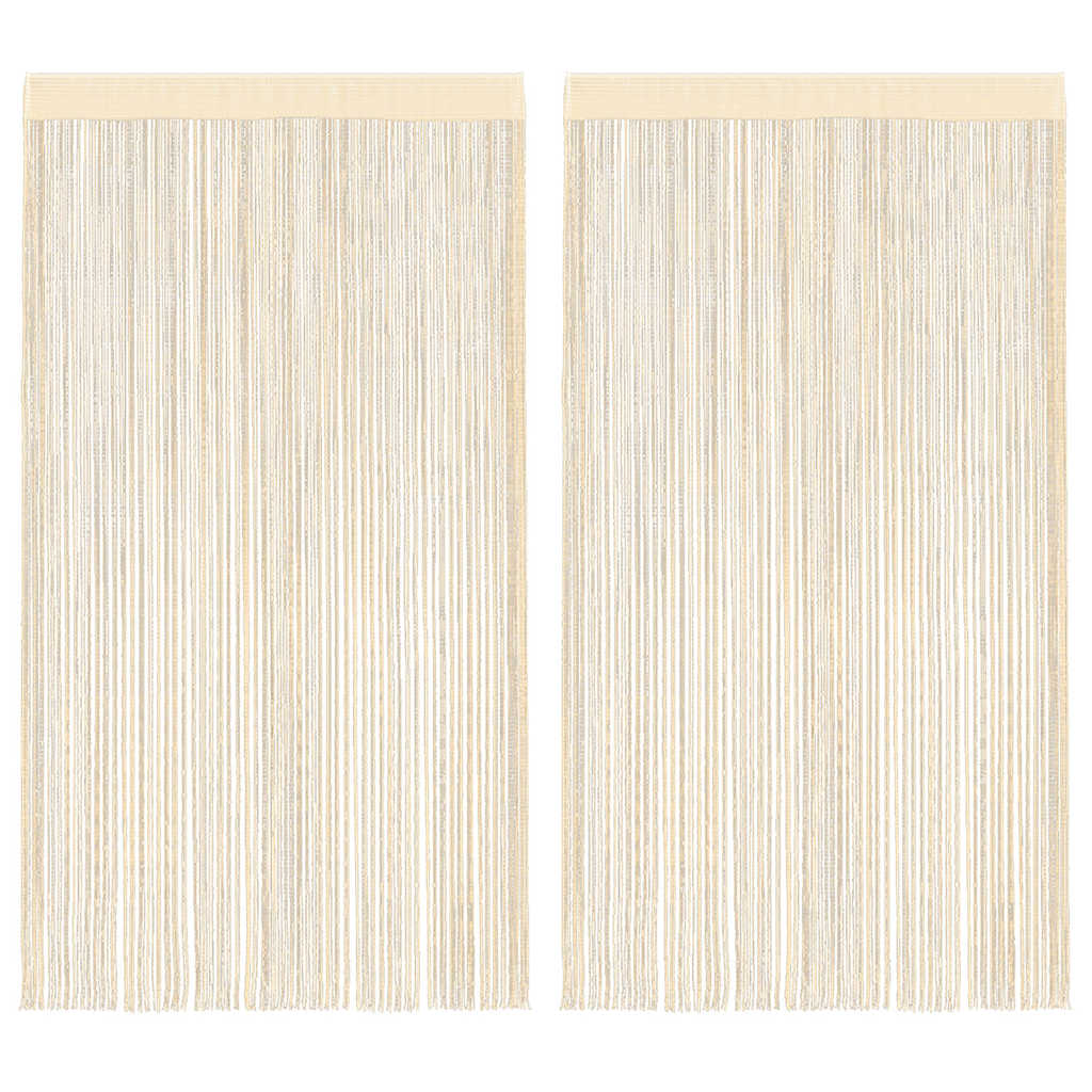 VIDAXL -Kabelvorhänge 100x250 cm Crème 2 PCs