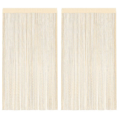 VIDAXL -Kabelvorhänge 100x250 cm Crème 2 PCs