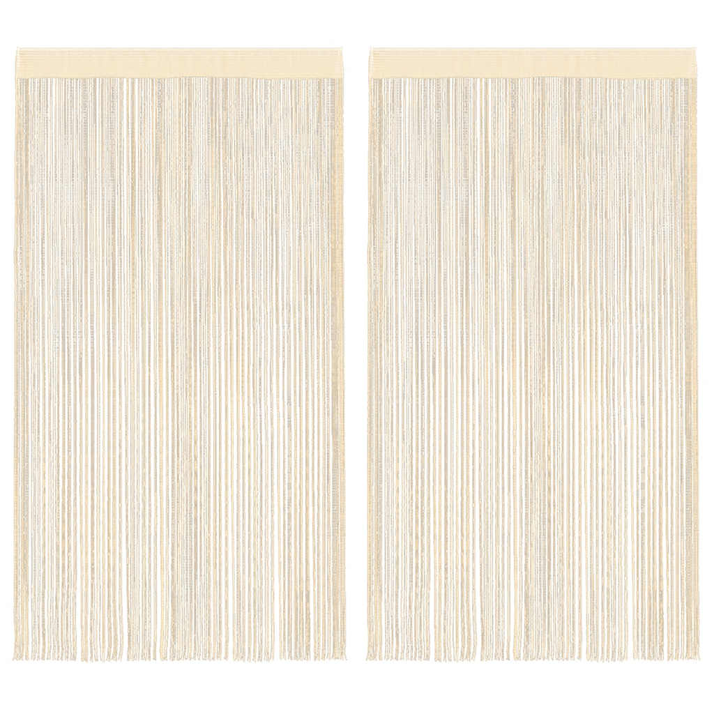 VIDAXL -Kabelvorhänge 140x250 cm Creme 2 STs