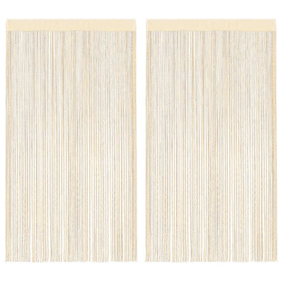 VIDAXL -Kabelvorhänge 140x250 cm Creme 2 STs