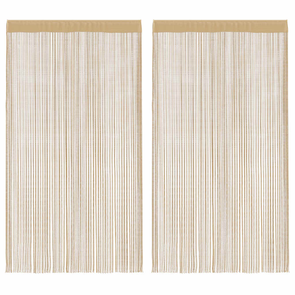 VIDAXL -Kabelvorhänge 140x250 cm Beige 2 STS