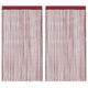 Vidaxl -Drahtvorhänge 100x250 cm Wein Rot 2 STs