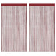 VIDAXL -Kabelvorhänge 140x250 cm Weinrot 2 PCs
