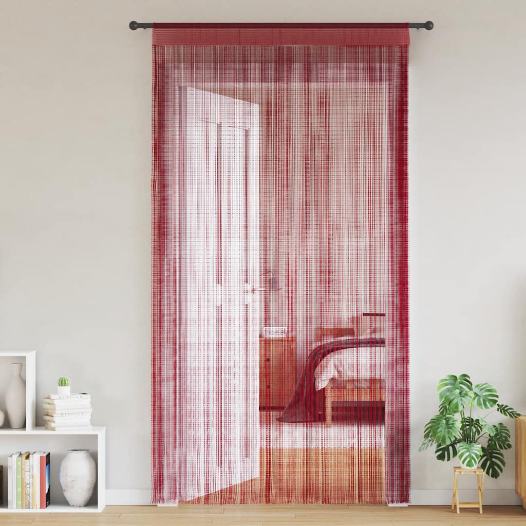 VIDAXL -Kabelvorhänge 140x250 cm Weinrot 2 PCs