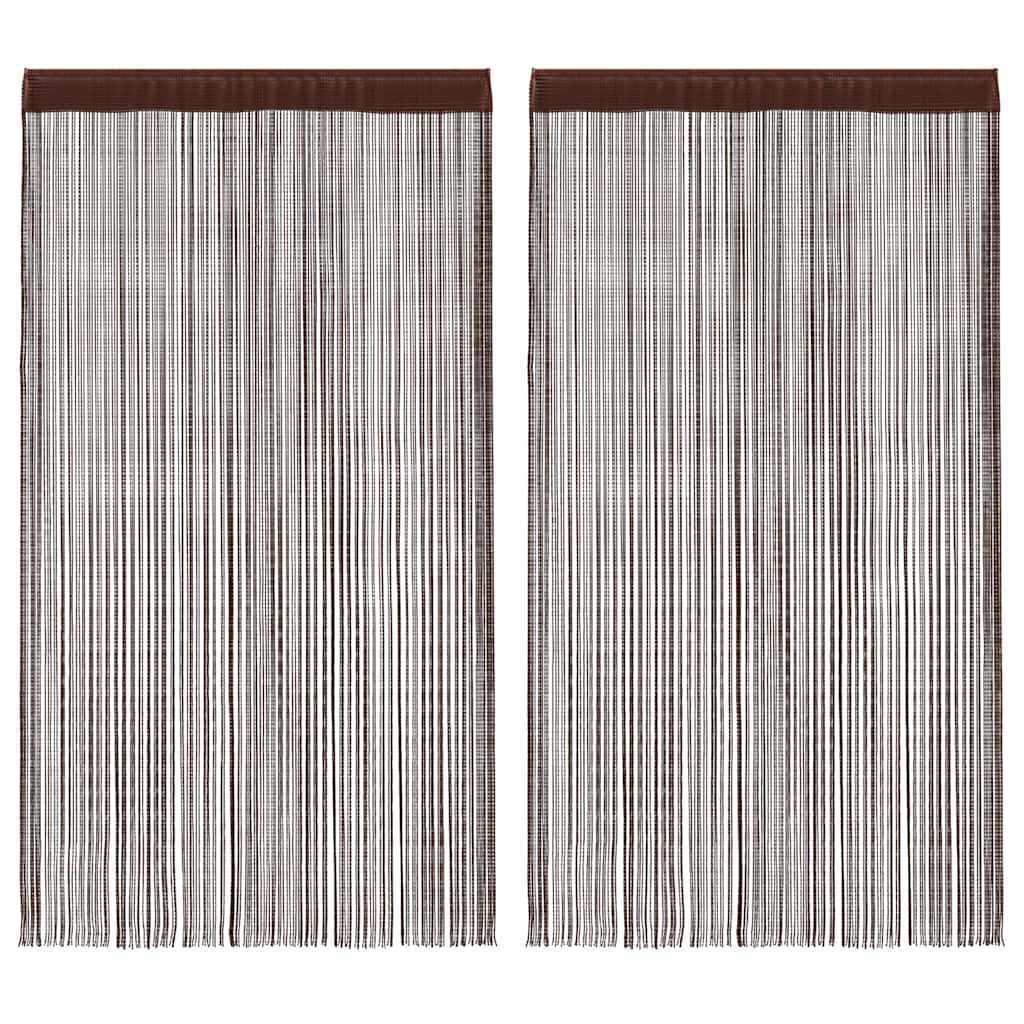 VIDAXL -Kabelvorhänge 100x250 cm Braun 2 PCs