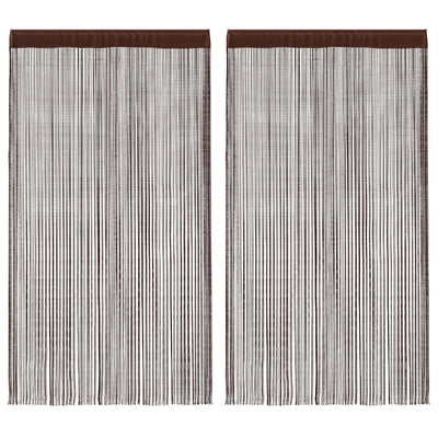 VIDAXL -Kabelvorhänge 100x250 cm Braun 2 PCs
