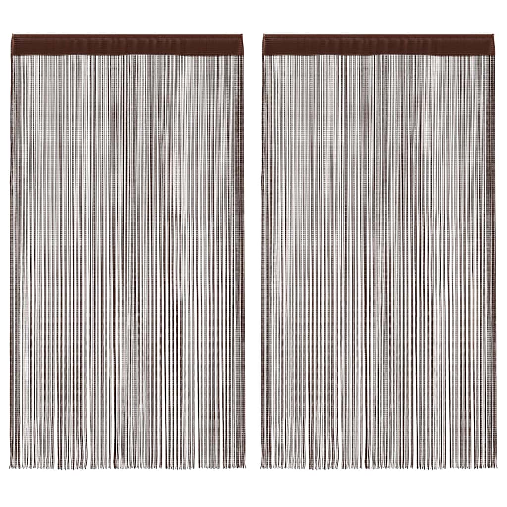 VIDAXL -Kabelvorhänge 140x250 cm Braun 2 PCs