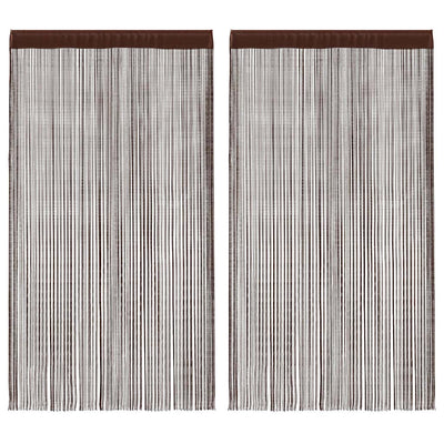 VIDAXL -Kabelvorhänge 140x250 cm Braun 2 PCs
