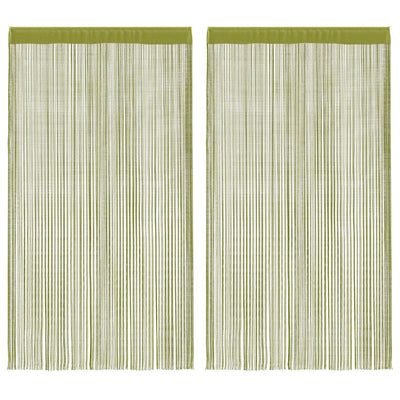 VIDAXL -Kabelvorhänge 140x250 cm Grün 2 STs