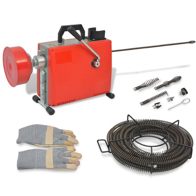VIDAXL -Rohrleitungsreinigungsmaschine 250 W 15 m x 16 mm 4,5 m x 9,5 mm