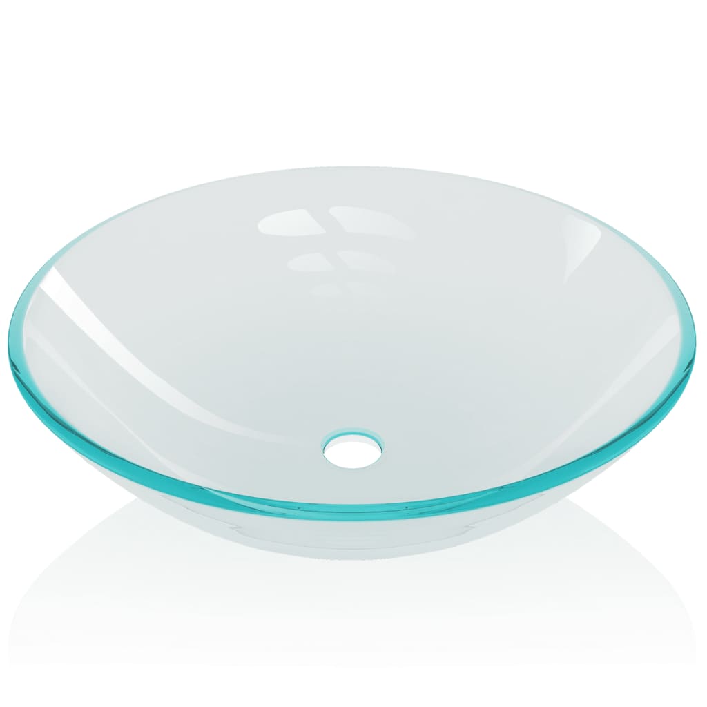 VIDAXL WASHBAIN HARTED GLAS 42 cm Transparent
