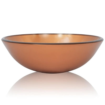 Vidaxl -Waschbecken gehärtetes Glas 42 cm braun