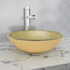 VIDAXL WASHBAIN gehärtetes Glas 42 cm Gold