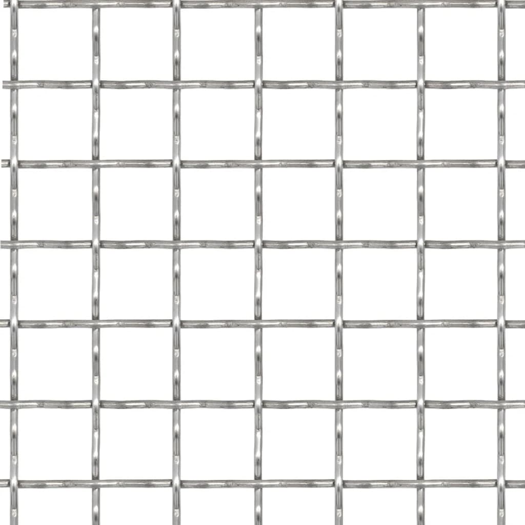 Vidaxl Drahtzaun gewebtes Netz 50x50 cm 11x11x2 mm Edelstahl