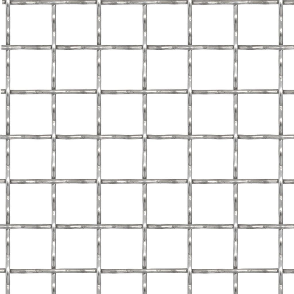 Vidaxl Drahtzaun gewebtes Netz 100x85 cm 11x11x2 mm Edelstahl