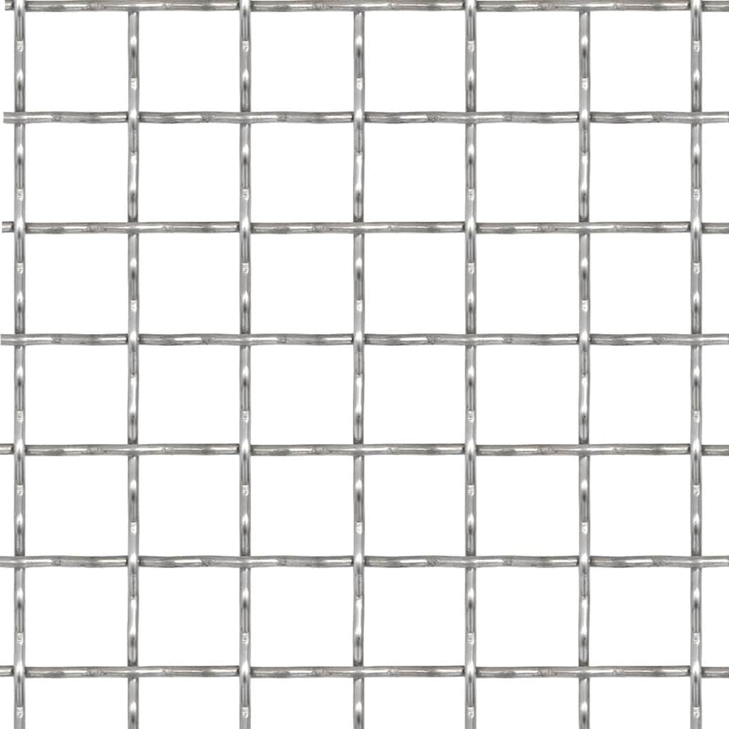 VIDAXL -Kabelzaun gewebter Netz 50 x 50 cm 21x21x2,5 mm Edelstahl