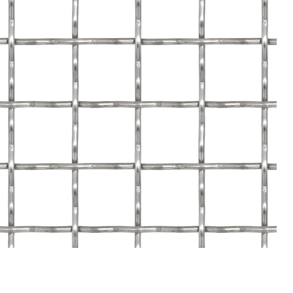Vidaxl Drahtgate gewebtes Netz 100x85 cm 21x21x2,5 mm Edelstahl