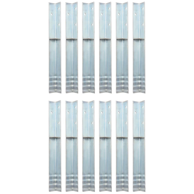 Vidaxl gemahlener Anker L-förmig 5x5x50 cm verzinkter Stahl 12 Stcs