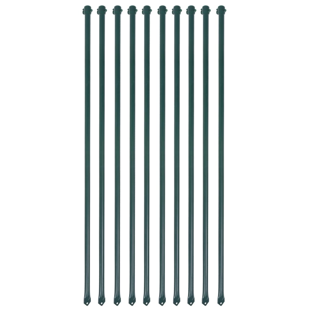 Vidaxl Garden Posts 1 m Metallgrün 10 Stcs
