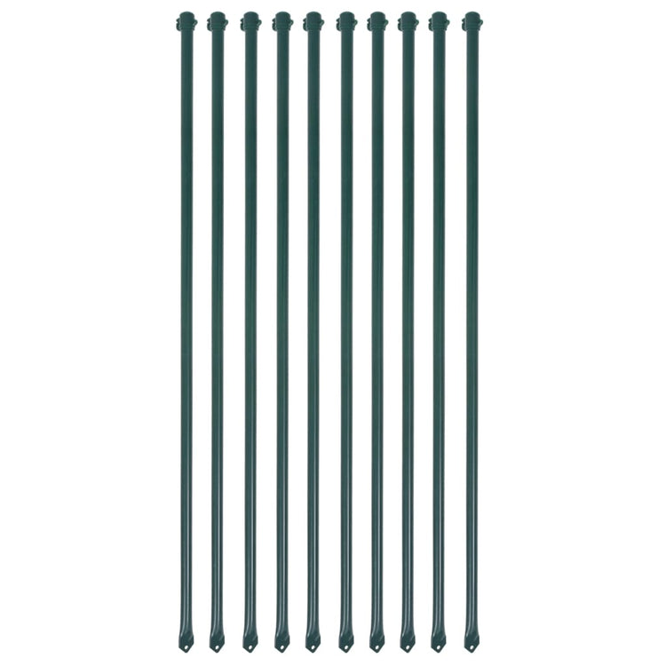 Vidaxl Garden Posts 1 m Metallgrün 10 Stcs