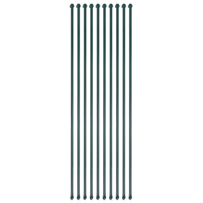 Vidaxl Garden Posts 1,5 m Metallgrün 10 Stcs