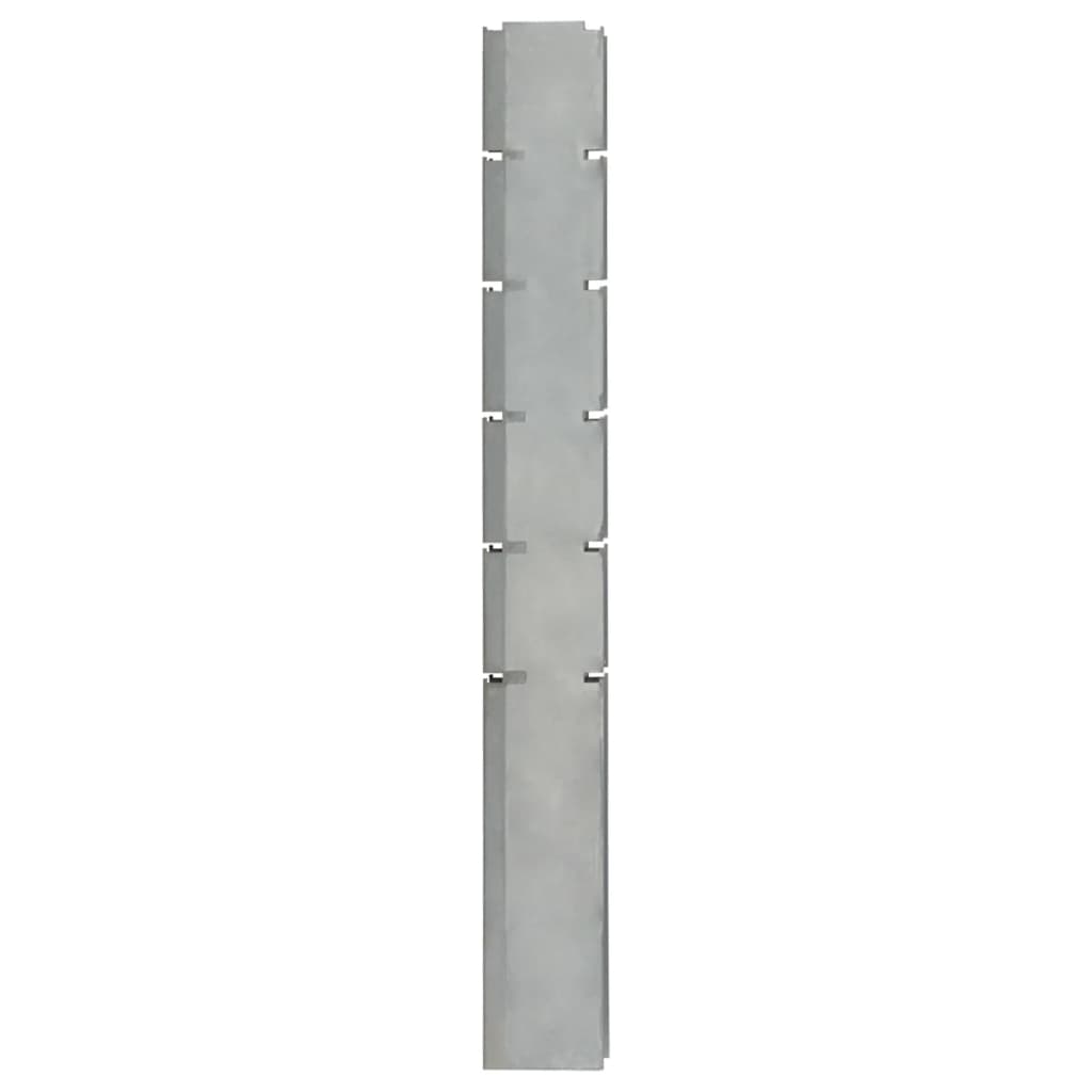 Vidaxl Schanskorf Pole 160 cm verzinkter Stahl Silber gefärbt