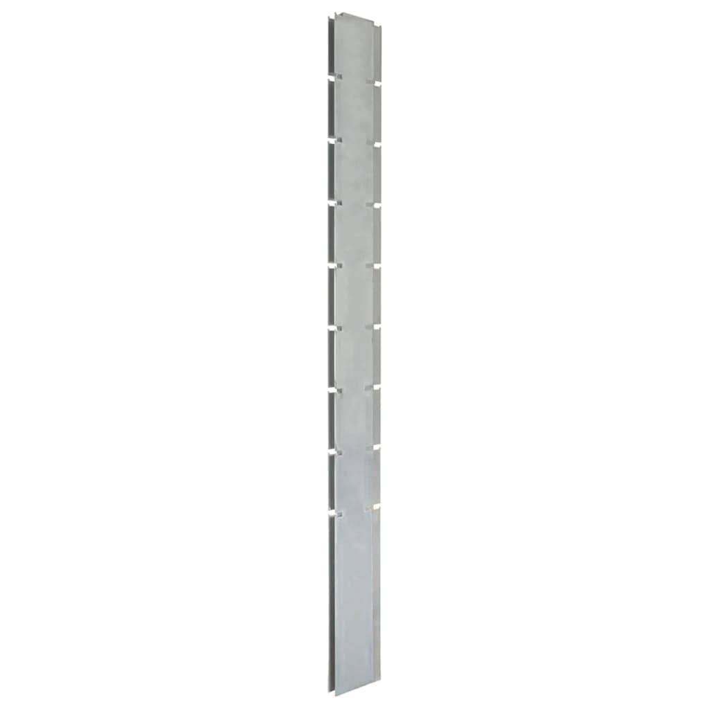 Vidaxl Schanskorfpaal 220 cm verzinkter Stahl Silberfarben