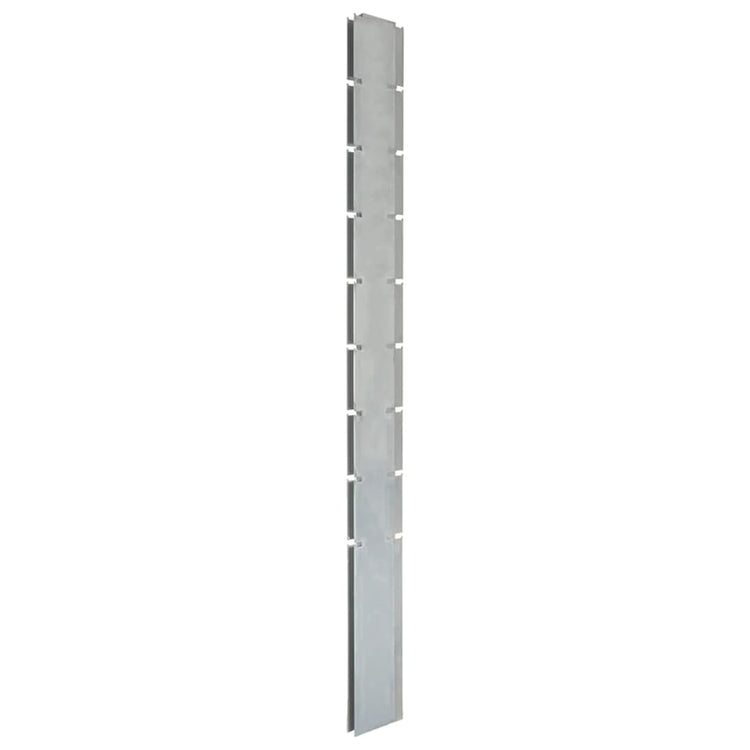 Vidaxl Schanskorfpaal 220 cm verzinkter Stahl Silberfarben