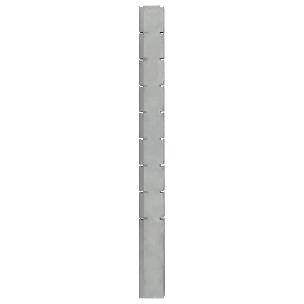 Vidaxl Schanskorfpaal 220 cm verzinkter Stahl Silberfarben