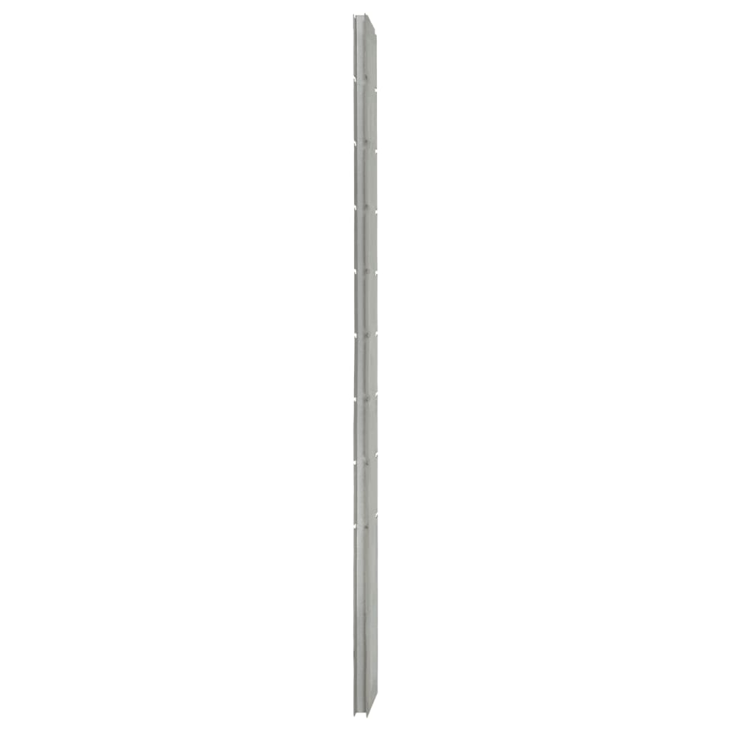 Vidaxl Schanskorfpaal 220 cm verzinkter Stahl Silberfarben