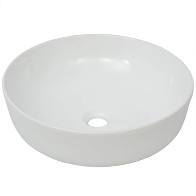 VIDAXL WASHBAIN RUND WEISS 41,5 x 13,5 cm Keramik