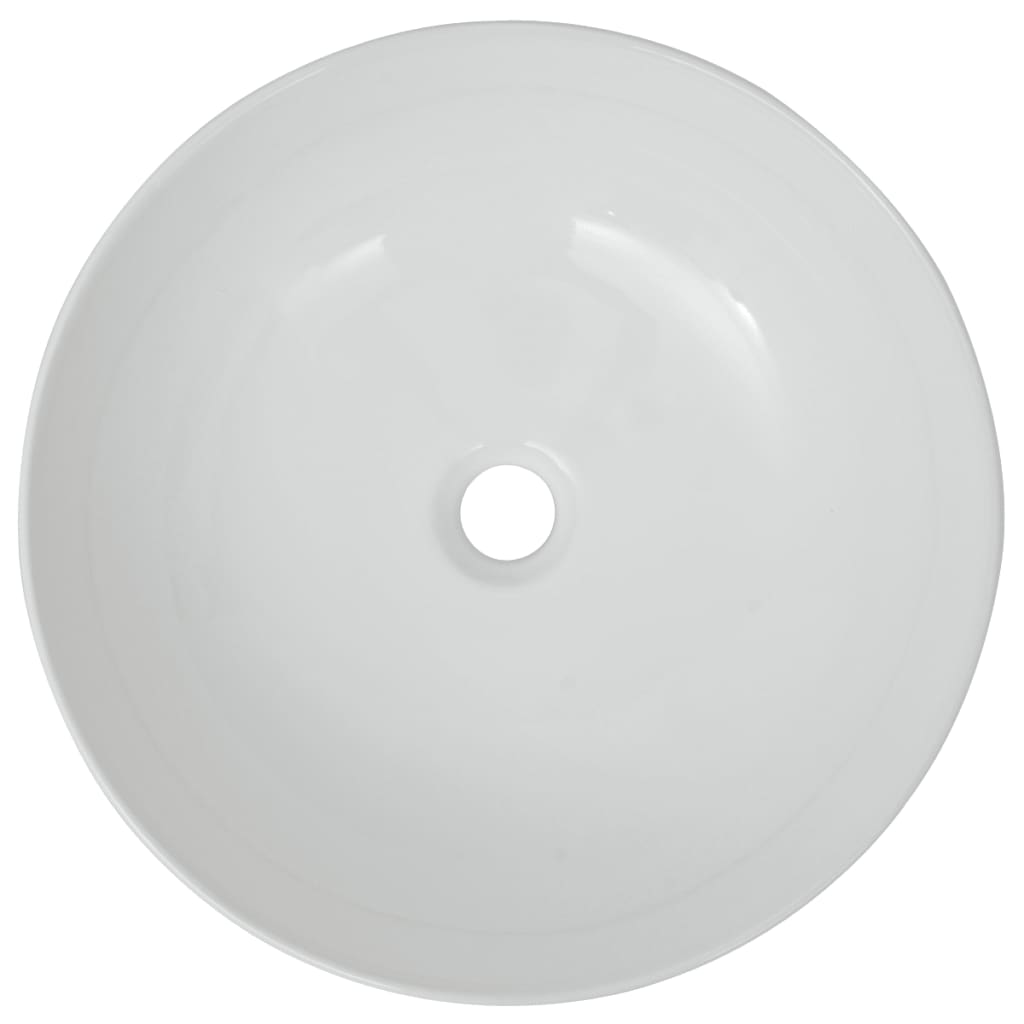 VIDAXL WASHBAIN RUND WEISS 41,5 x 13,5 cm Keramik