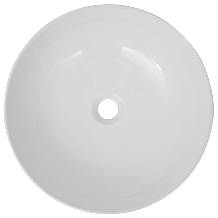 VIDAXL WASHBAIN RUND WEISS 41,5 x 13,5 cm Keramik