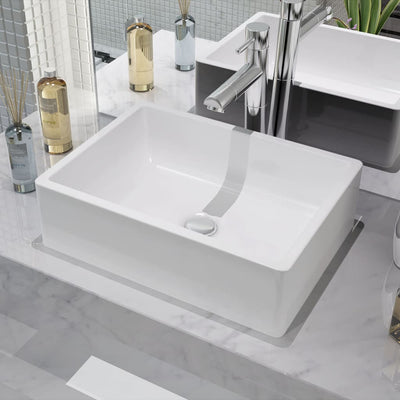 VIDAXL WASHBAIN Weiß 41x30x12 cm Keramik